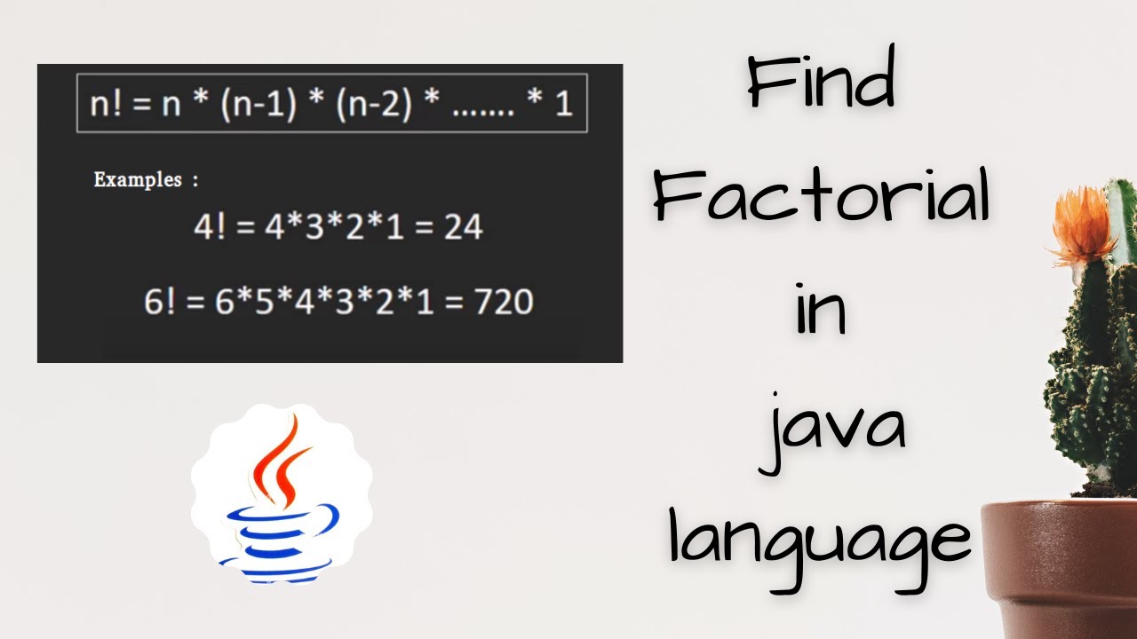 Find factorial in java || Java language - YouTube