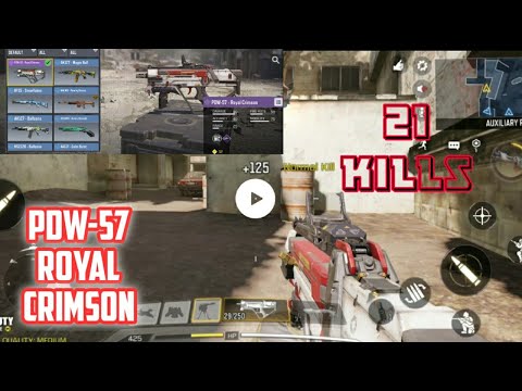 Call Of Duty Pdw 57 Royal Crimson Gameplay 21 Kills Call Of Duty Mobile Youtube