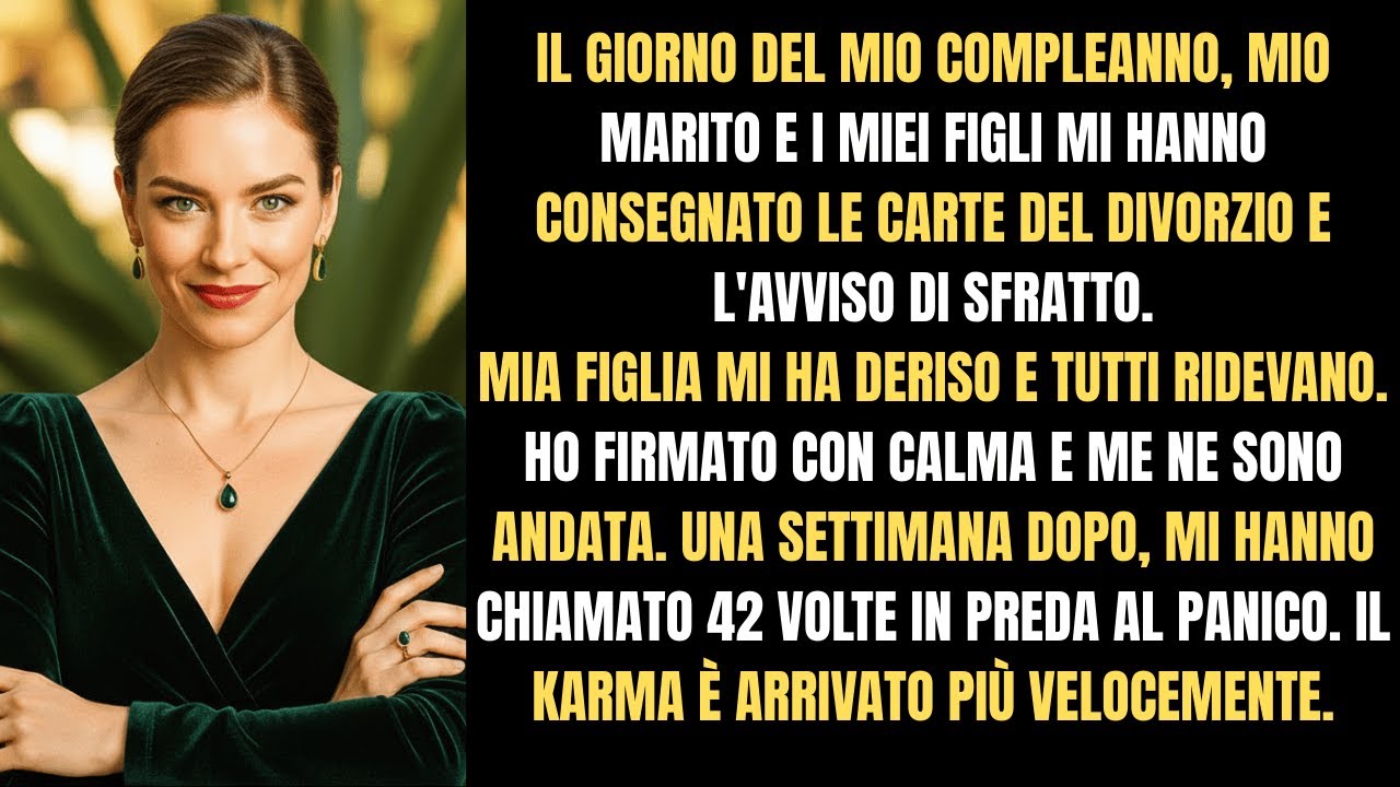 Ridevano mentre firmavo il divorzio. 3 settimane dopo, supplicavano pietà.