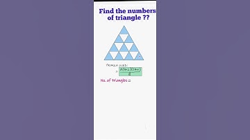 find the numbers of triangle in given figure #mathsshorts