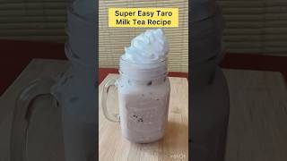 Taro Milk Tea (Super Easy Recipe) #shortvideo  #milktearecipe  #taromilktea  #shorts  #easyrecipe