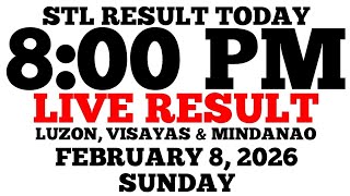 STL Result Today 8:00 PM Draw February 8, 2026 Sunday STL Luzon, Visayas, Mindanao LIVE Result
