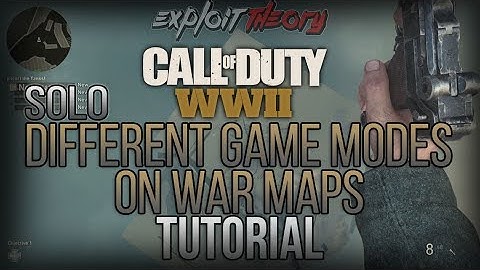SOLO DIFFERENT GAME MODES ON WAR MAPS GLITCH | Call of Duty World War 2 | Tutorial