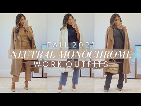 Classic Work Outfits | Neutral Monochrome