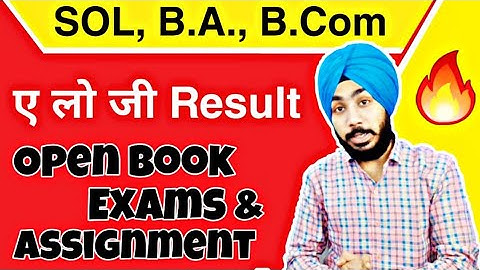 DU-SOL Open Book Exams & Assignments Results | SOL | NCWEB | REGULAR  | Jasmeet Classes
