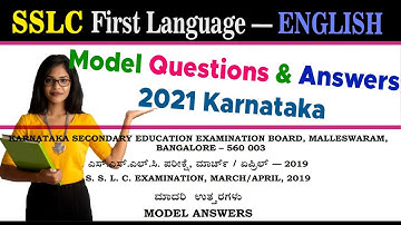 SSLC First Language English Model Questions & Answers 2021 EasyLearn_SSLC First_ Language_English