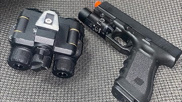 Handheld footage PVS 69 echo with ir laser and ir light