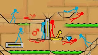 Watergirl and Fireboy, Stickman Animation - Light Temple 1- 5