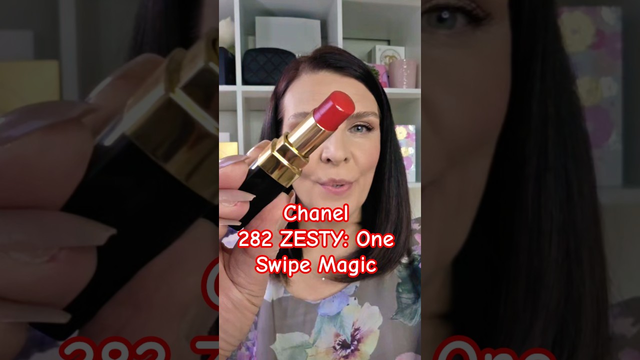 Chanel 282 ZESTY ❤️ #ChanelLipstick #RougeCocoFlash #ChanelZesty 