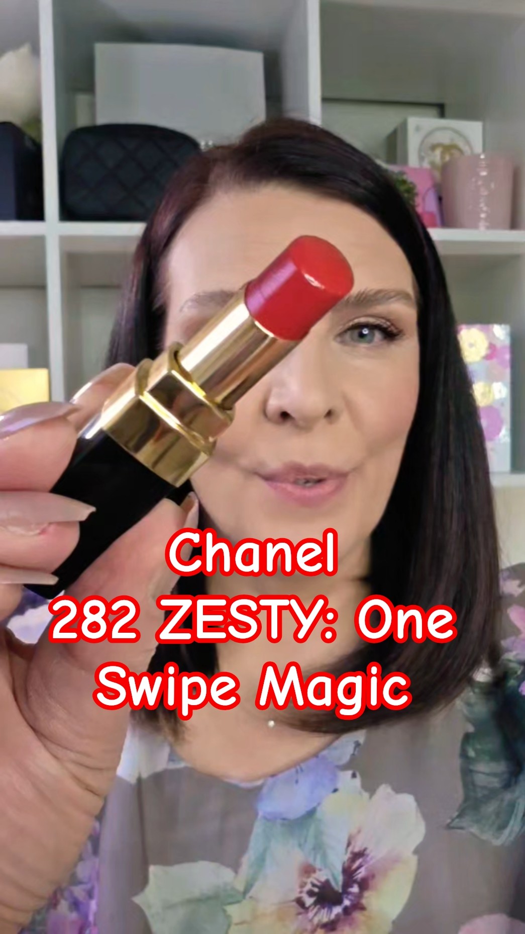Chanel 282 ZESTY ❤️ #ChanelLipstick #RougeCocoFlash #ChanelZesty