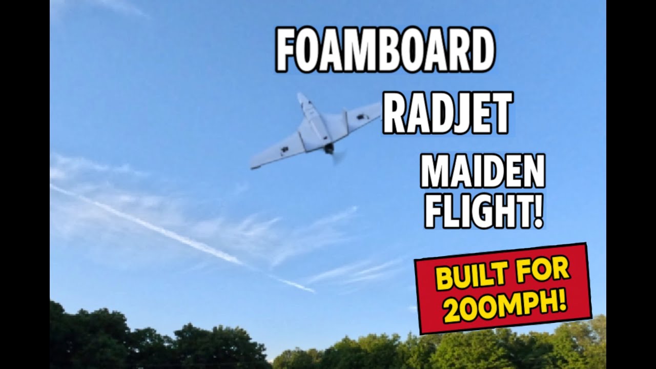 Foamboard Radjet Build + Maiden Flight! - YouTube
