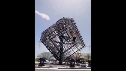The largest cube LED screen in China