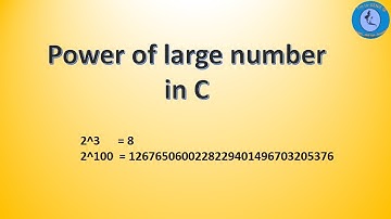 How to find power of large numbers in C language | #SkillUpwithGenie