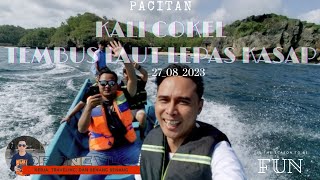 KALI COKEL PACITAN PANTAI KASAP || Menyusuri Sungai Menuju Laut Lepas ® Bikin Nyali Terpacu