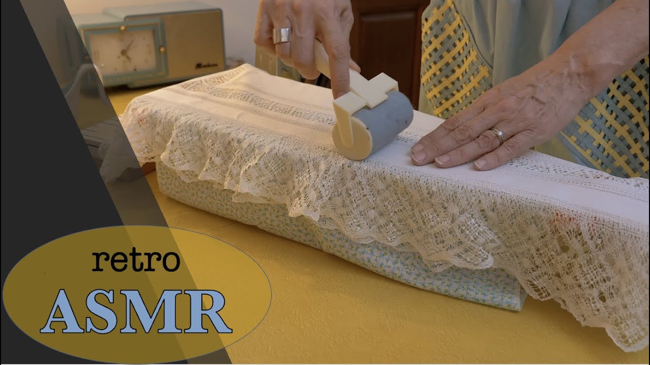 ASMR * Lint Rolling * Retro Steam Iron * Delicate Lace and Linen (No Talking)
