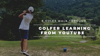 Talented golfer learning all his fundamental from YOUTUBE only