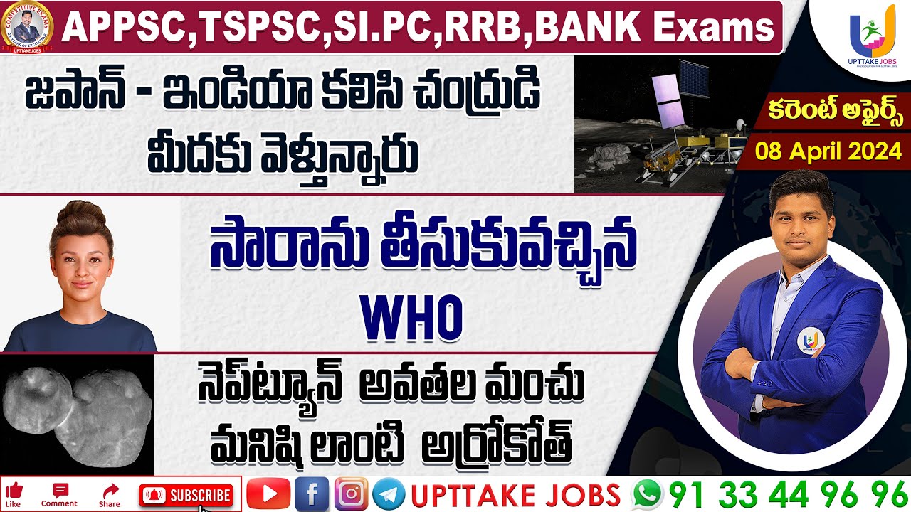 Daily Current Affairs in Telugu | 8 April 2024 | APPSC | TSPSC ...