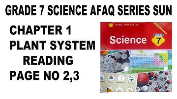Grade 7 Science Afaq Sun Series Unit 1 Plant Systems Reading Page 2,3 - Level 7 - Science - Unit 1