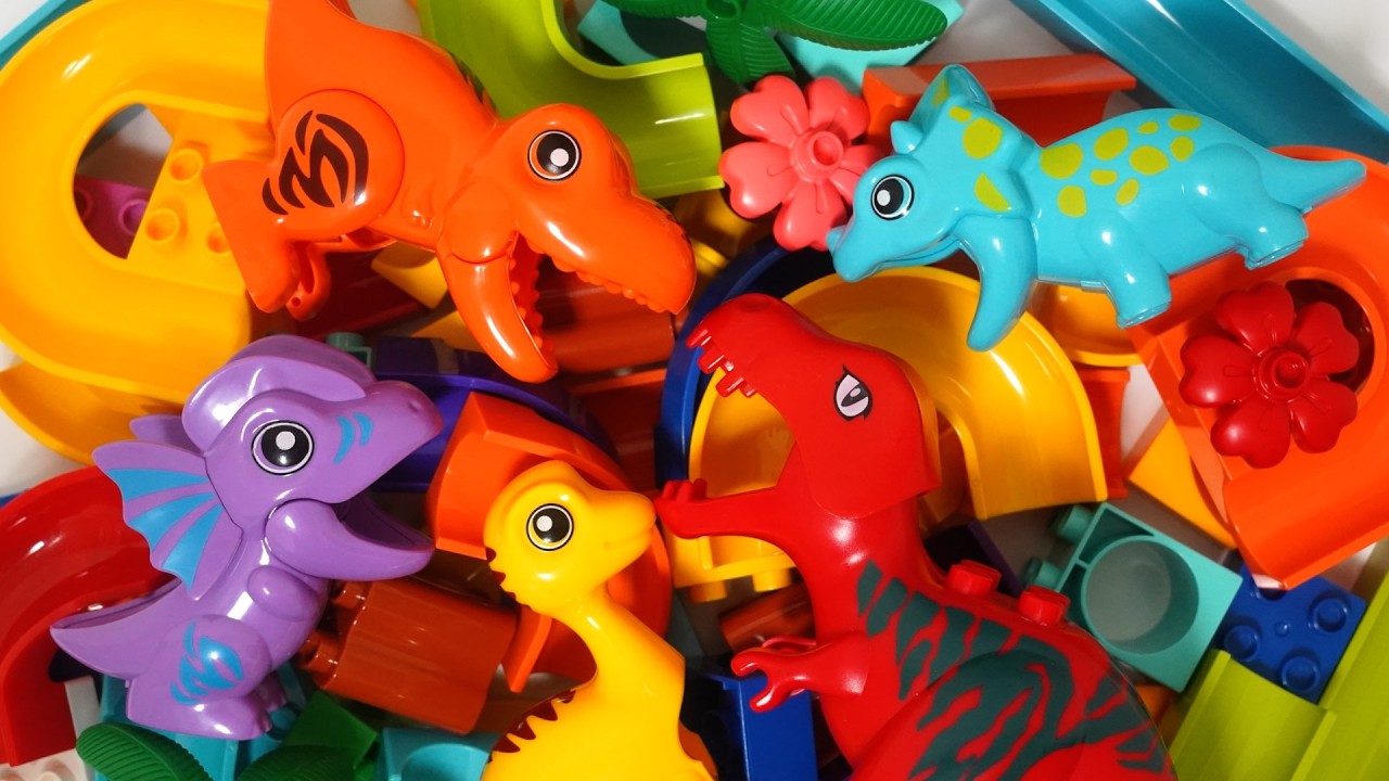 Satisfying Building Blocks Travel back in time! Packed with terrifying dinosaurs! A block coaster!