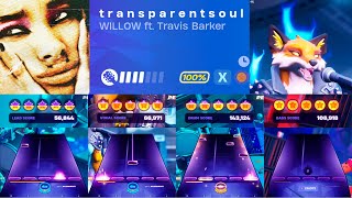 "Transparent Soul" - WILLOW ft. Travis Barker | Expert All Instruments Flawless | Fortnite Festival