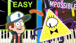 GRAVITY FALLS THEME from TOO EASY to IMPOSSIBLE Resimi