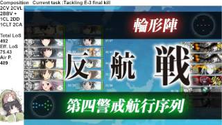 【Kantai Collection】「Summer 2015 Event」 E-3 Hard mode Last kill ACEHZ route Carrier Task Force