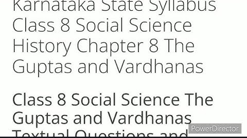 Multiple choice questions MCQs of Class 8 Social Science The Guptas and Vardhanas Karnataka state