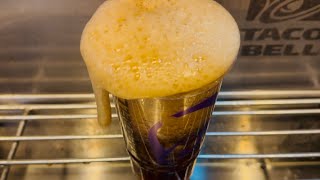 Getting Mug Root Beer at Soda Fountain Taco Bell Pasadena California USA