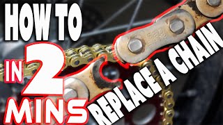 How to replace a dirt bike chain in 2 minutes (the easy way)