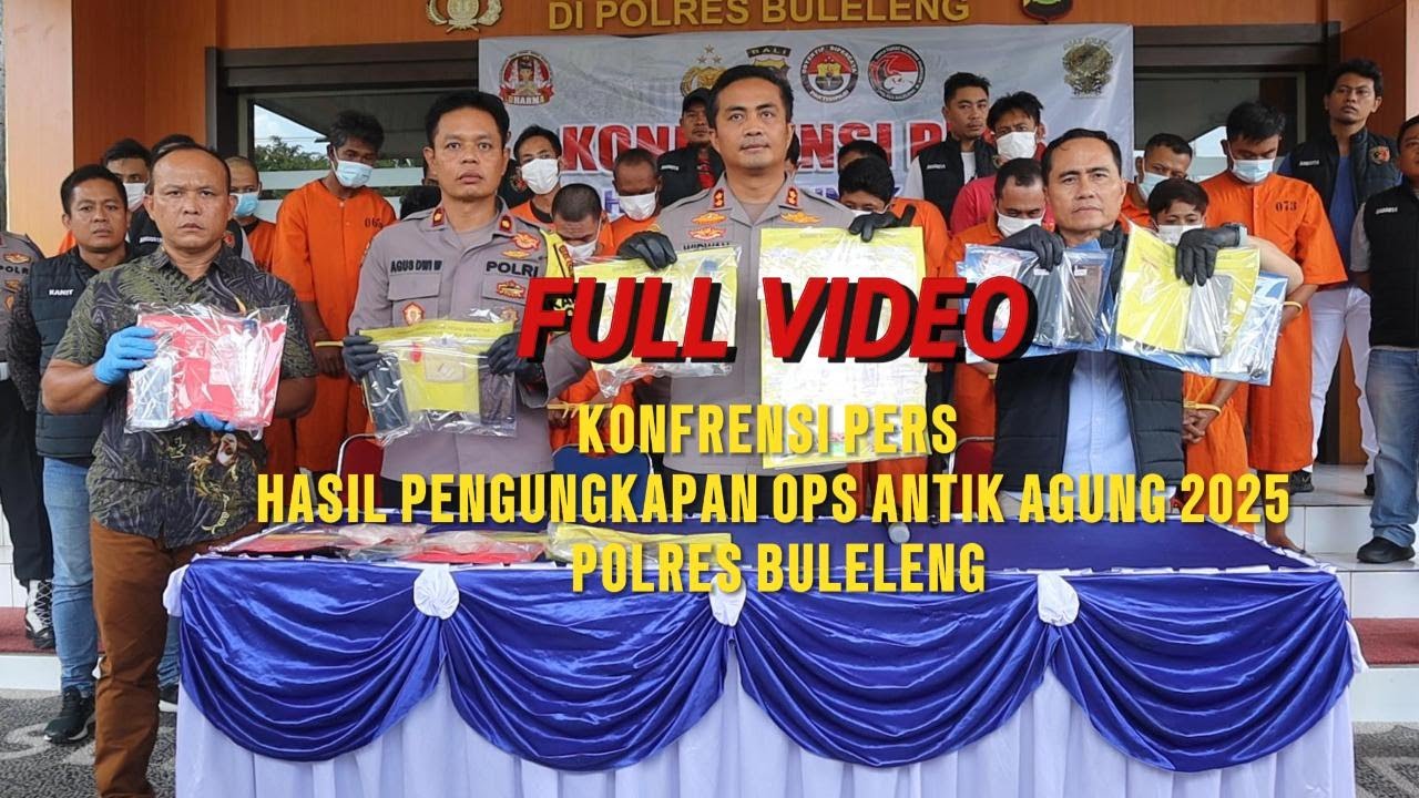 Polres Buleleng Berhasil Mengungkap 17 Pelaku  Kejahatan Narkotika dalam Operasi Antik 2025