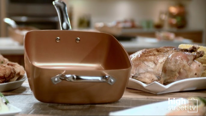 Copper Chef 9.5 Square Pan with Lid, Fry Basket, Steam Rack & Recipes on  QVC 