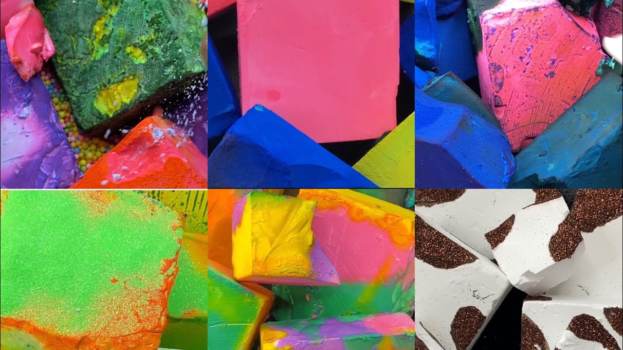 Colorful Soft Dyed Gym Chalk Compilation - YouTube