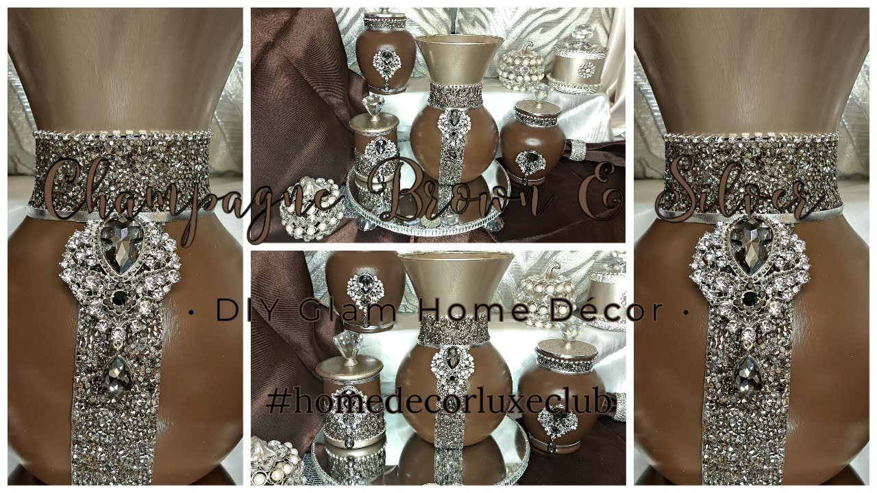 DIY Glam Vase and Glam DIY Home Décor 2022 Fall Home Décor Ideas