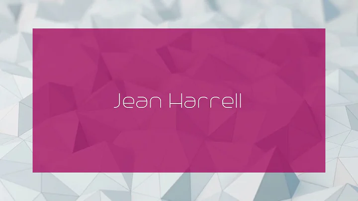 Jean Harrell - appearance