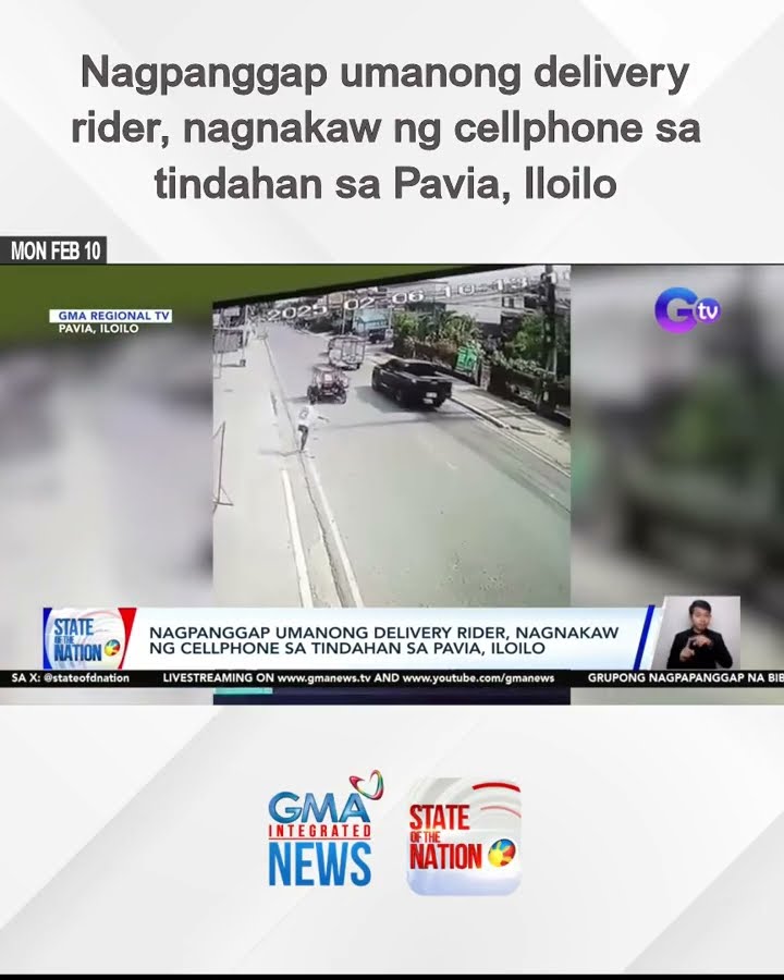 Nagpanggap umanong delivery rider, nagnakaw ng cellphone sa tindahan sa Pavia, Iloilo | SONA