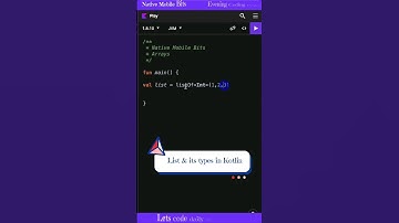 List & its types in Kotlin #shorts