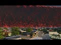 Giant Red Tsunami destroys Village | Cities Skylines Tsunami #83