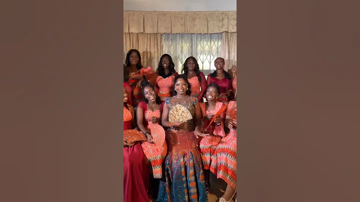 Beautiful Bride & Bridesmaids Ghanaian Traditional Marriage #wedding #ghana #marriage #bride #shorts
