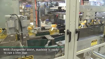 Large Jugs of Edible Oils Tray Packing Solution