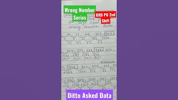 RRB PO 1 Aug 2nd Shift Asked Wrong Number Series  | #Minakshima