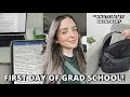 First day of grad school vlog in person classes