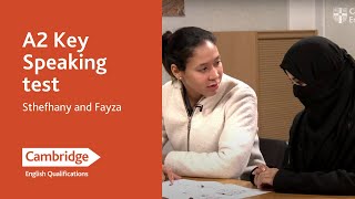 A2 Key Speaking test - Sthefhany and Fayza | Cambridge English