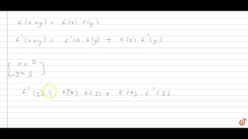 If `f(x+y)=f(x) xx f(y)` for all `x,y in R`  and` f(5)=2, f