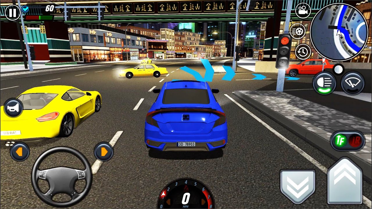 Car Driving School Simulator #19 - Honda Civic Driving Tokyo City Android iOS Gameplay