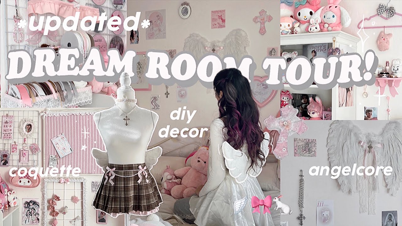 🩰 ТУР ПО КОМНАТЕ МЕЧТЫ 🪽♱ эстетическое преображение комнаты в стиле Pinterest, ангельский кор + к...