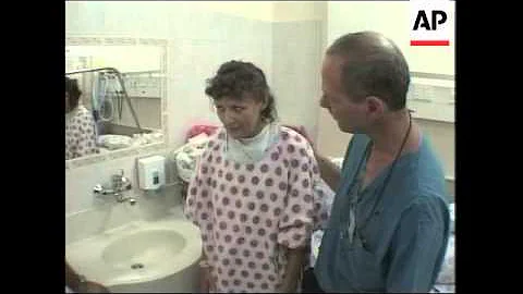 Woman who lost a leg in a rocket attack, receives prosthesis