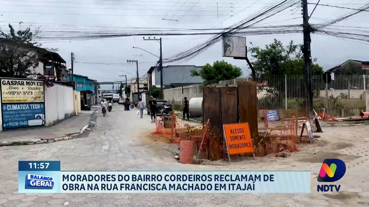 Moradores de Cordeiros cobram melhorias em obra na Rua Francisca Machado
