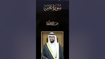 سورة عبس SURAH ABASA #عبدالولي_الاركاني #abdulwali_alarkani