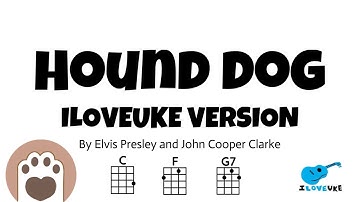 ILOVEUKE: Hound Dog | 3 chord easy ukulele song with added hedgehog!