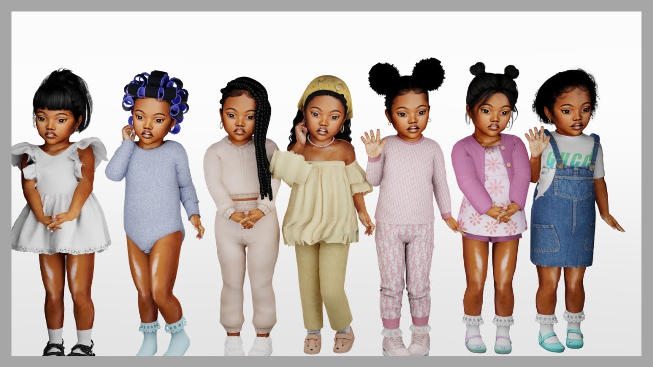 💕sims 4 Cas Toddler 7 Category Lookbook Cc Folder And Sim Download